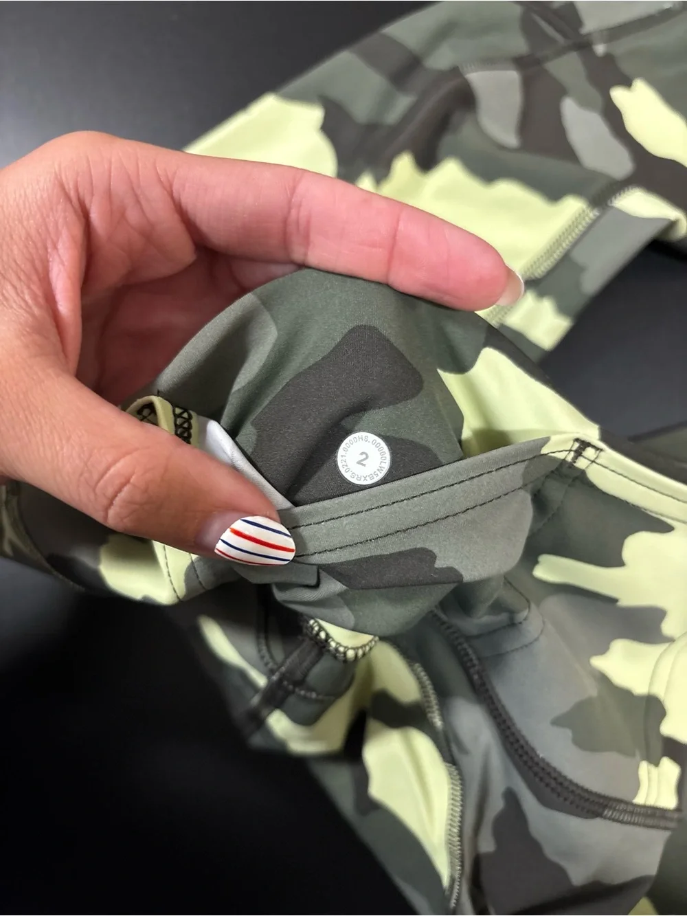 Lululemon camo leggings size 2